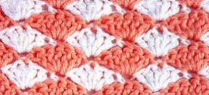 shell stitch using 2 colors